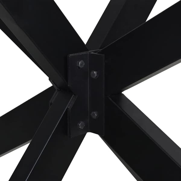 vidaXL spisebordsben edderkopform sort 150x78x(72-73) cm stål