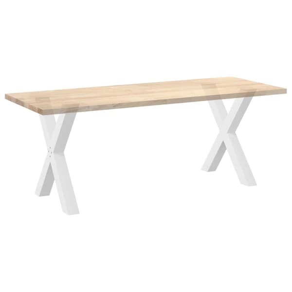vidaXL Spisebordsben X-formet 2 stk. 70x(72-73) cm stål hvid