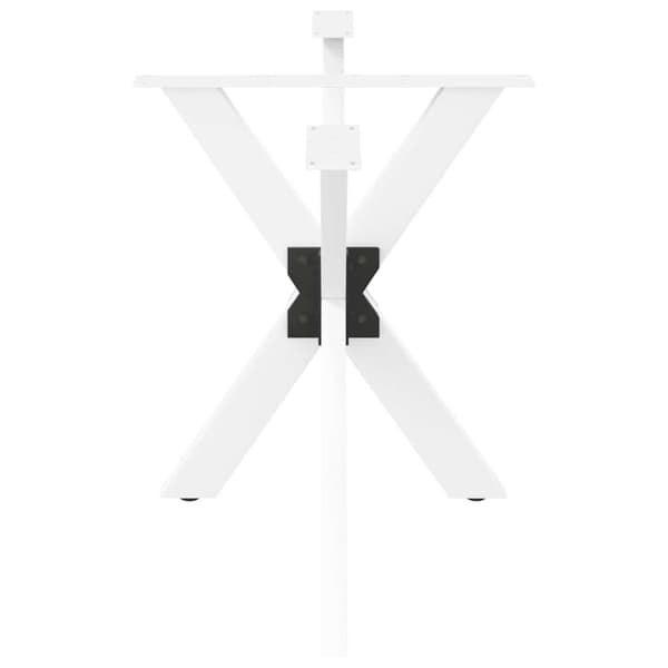 vidaXL spisebordsben edderkopform hvid 120x68x(72-73) cm stål