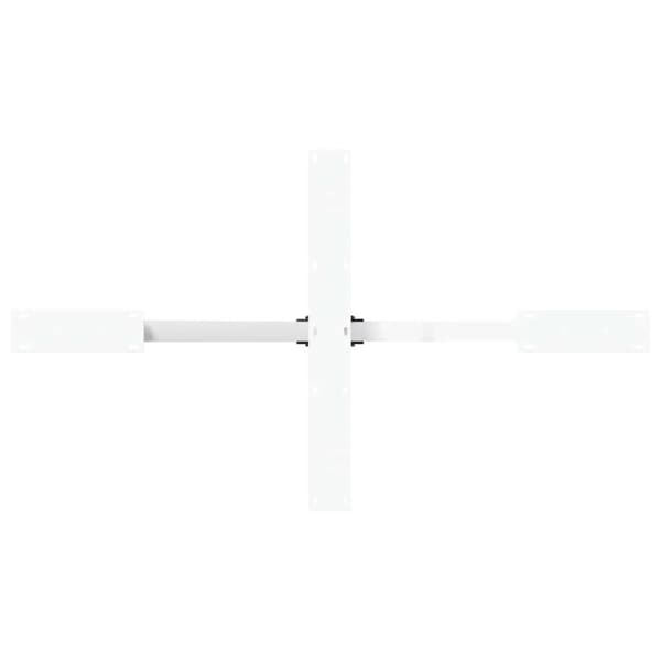 vidaXL spisebordsben edderkopform hvid 120x68x(72-73) cm stål
