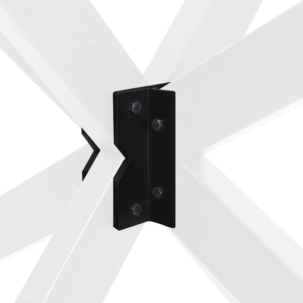 vidaXL spisebordsben edderkopform hvid 120x68x(72-73) cm stål
