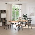 Miniatyrbillede 2 af 9: vidaXL spisebordsben edderkopform hvid 120x68x(72-73) cm stål