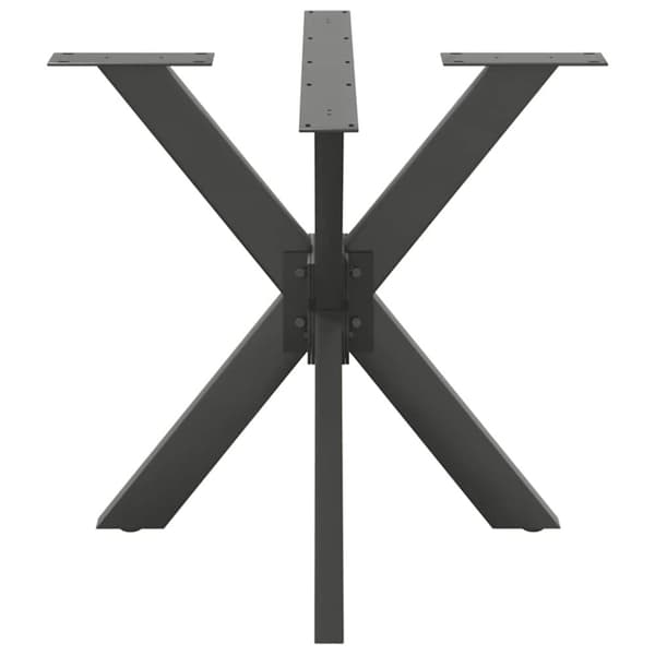 vidaXL Ruokapöydän jalka hämähäkinmuotoinen antrasiitti 85x85x(72-73) cm teräs