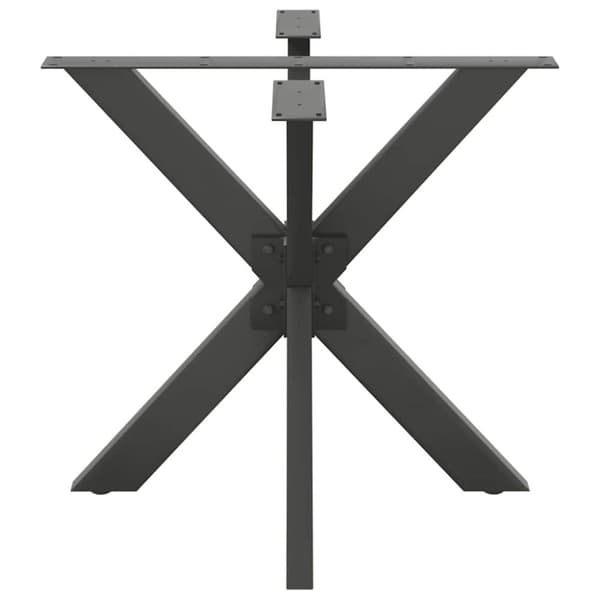 vidaXL Ruokapöydän jalka hämähäkinmuotoinen antrasiitti 85x85x(72-73) cm teräs