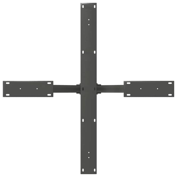 vidaXL Ruokapöydän jalka hämähäkinmuotoinen antrasiitti 85x85x(72-73) cm teräs