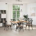 Pikkukuva 2 / 9: vidaXL Ruokapöydän jalka hämähäkinmuotoinen antrasiitti 85x85x(72-73) cm teräs