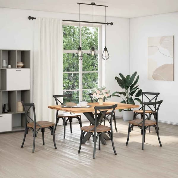 vidaXL Ruokapöydän jalka hämähäkinmuotoinen antrasiitti 85x85x(72-73) cm teräs
