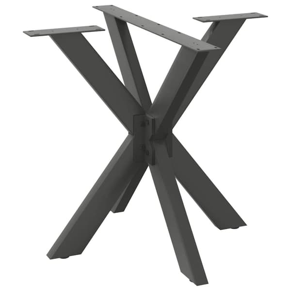 vidaXL Ruokapöydän jalka hämähäkinmuotoinen antrasiitti 85x85x(72-73) cm teräs