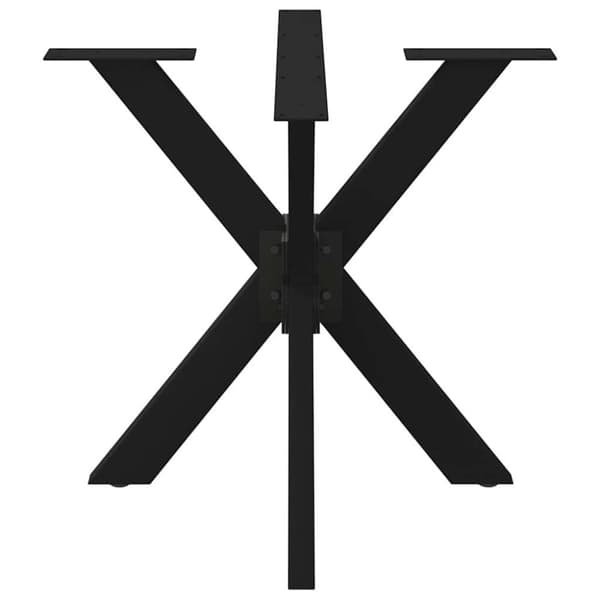 vidaXL spisebordsben edderkopform sort 85x85x(72-73) cm stål