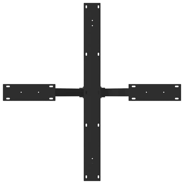 vidaXL spisebordsben edderkopform sort 85x85x(72-73) cm stål
