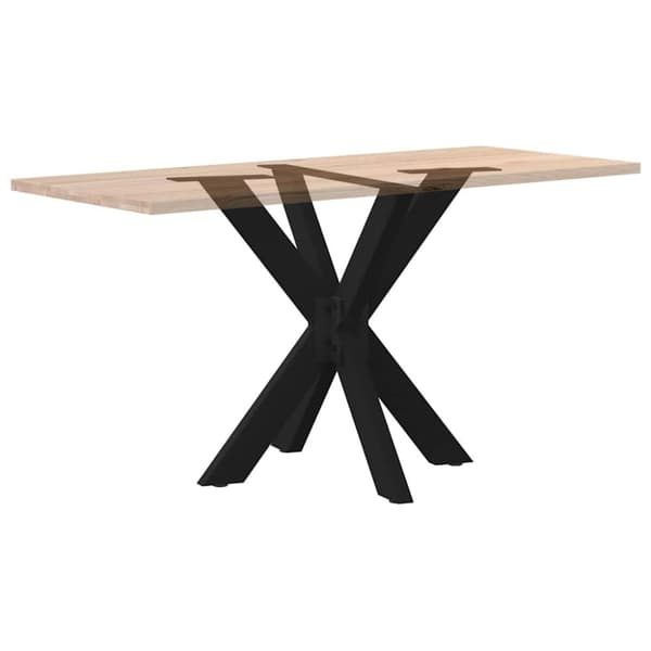 vidaXL spisebordsben edderkopform sort 85x85x(72-73) cm stål