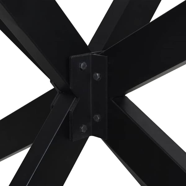 vidaXL spisebordsben edderkopform sort 85x85x(72-73) cm stål