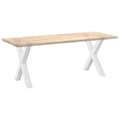 Miniatyrbilde 8 av 10: vidaXL Spisebordben X-formet 2 stk hvit 70 x (72-73) cm stål