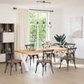 Miniatyrbilde 2 av 10: vidaXL Spisebordben X-formet 2 stk hvit 70 x (72-73) cm stål