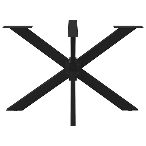 vidaXL Spisebordben edderkoppformet svart 120x68x(72-73) cm stål