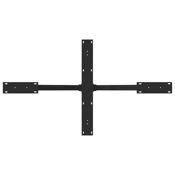 vidaXL Spisebordben edderkoppformet svart 120x68x(72-73) cm stål