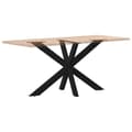 Miniatyrbilde 6 av 9: vidaXL Spisebordben edderkoppformet svart 120x68x(72-73) cm stål