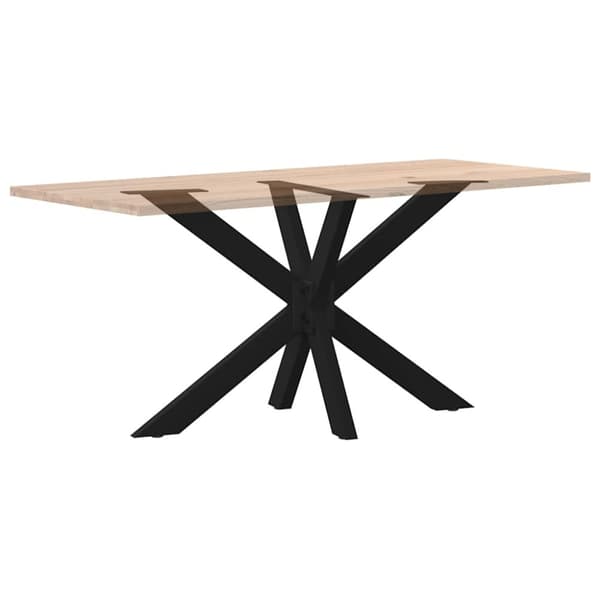 vidaXL Spisebordben edderkoppformet svart 120x68x(72-73) cm stål