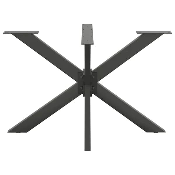 vidaXL Spisebordben edderkoppformet antrasitt 120x68x(72-73) cm stål