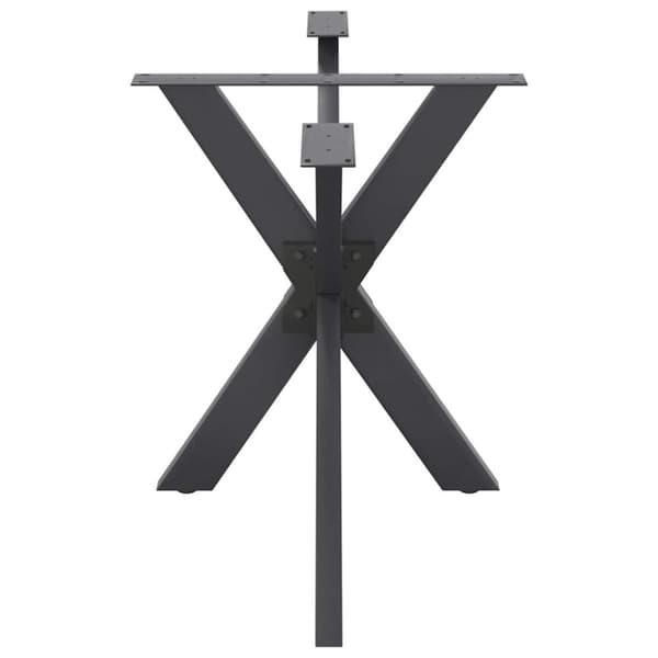 vidaXL Spisebordben edderkoppformet antrasitt 120x68x(72-73) cm stål