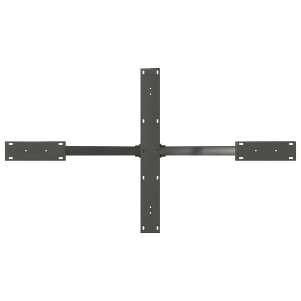 vidaXL Spisebordben edderkoppformet antrasitt 120x68x(72-73) cm stål