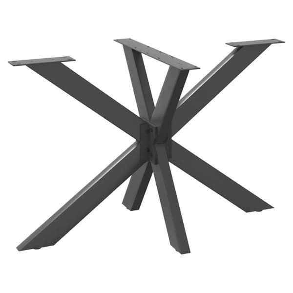 vidaXL Spisebordben edderkoppformet antrasitt 120x68x(72-73) cm stål
