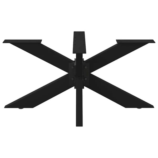vidaXL Soffbordsben Spindelform svart 98x58x(42-43) cm stål