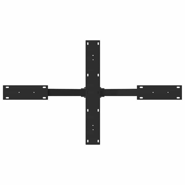 vidaXL Soffbordsben Spindelform svart 98x58x(42-43) cm stål