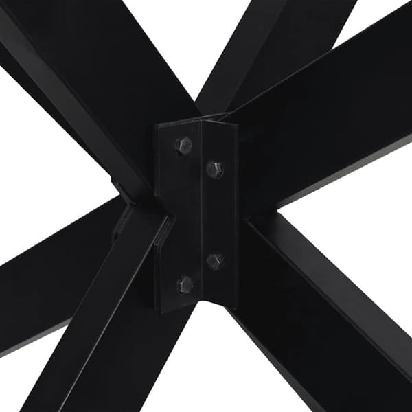 vidaXL Soffbordsben Spindelform svart 98x58x(42-43) cm stål