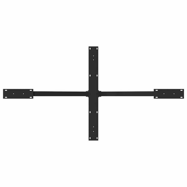 vidaXL Spisebordben edderkopp form svart 150x78x(72-73) cm stål