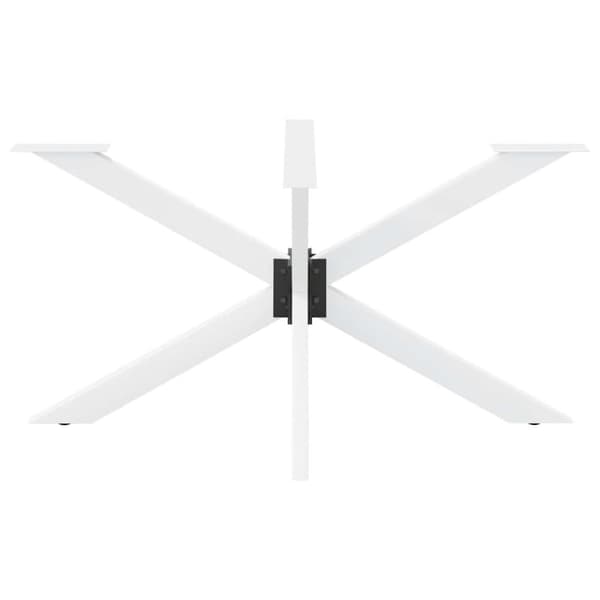 vidaXL Spisebordben edderkopp form hvit 150x78x(72-73) cm stål