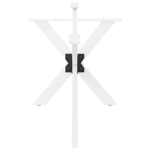 vidaXL Spisebordben edderkopp form hvit 150x78x(72-73) cm stål