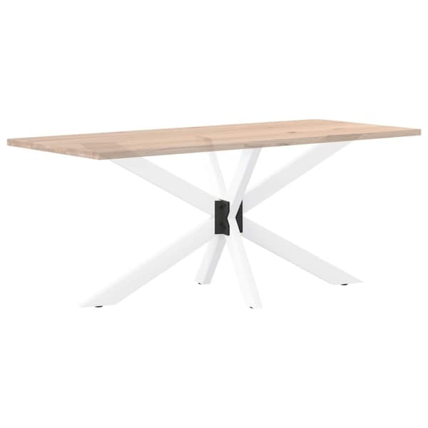 vidaXL Spisebordben edderkopp form hvit 150x78x(72-73) cm stål