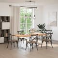 Miniatyrbilde 2 av 9: vidaXL Spisebordben edderkopp form hvit 150x78x(72-73) cm stål