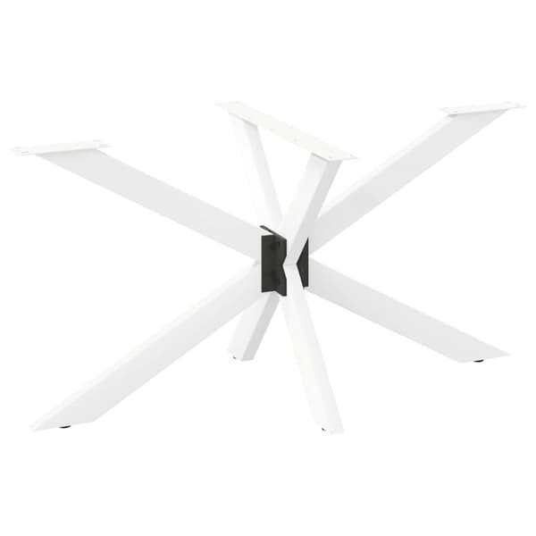 vidaXL Spisebordben edderkopp form hvit 150x78x(72-73) cm stål