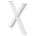 Miniatyrbilde 4 av 10: vidaXL Spisebordben X-formet 3 stk hvit 90 x (72-73) cm stål