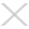 Miniatyrbilde 5 av 10: vidaXL Spisebordben X-formet 3 stk hvit 90 x (72-73) cm stål