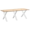 Miniatyrbilde 8 av 10: vidaXL Spisebordben X-formet 3 stk hvit 90 x (72-73) cm stål