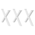 Miniatyrbilde 1 av 10: vidaXL Spisebordben X-formet 3 stk hvit 90 x (72-73) cm stål