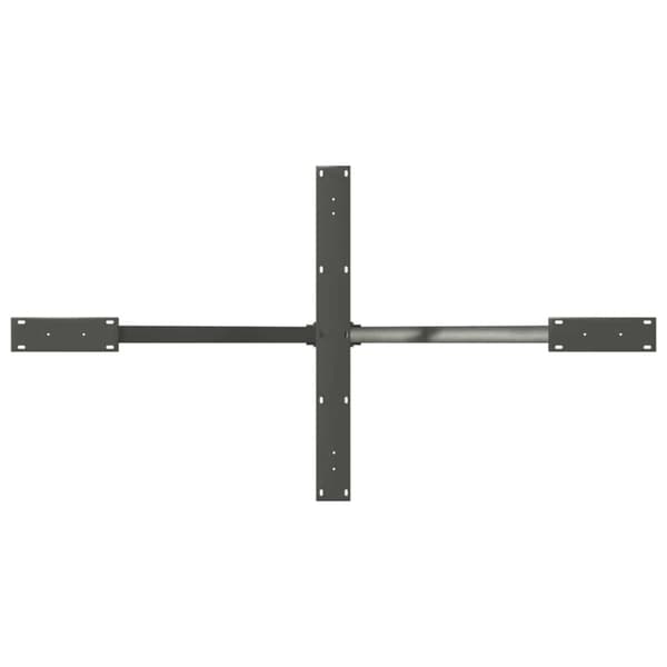 vidaXL Spisebordben edderkoppformet antrasitt 150x78x(72-73) cm stål