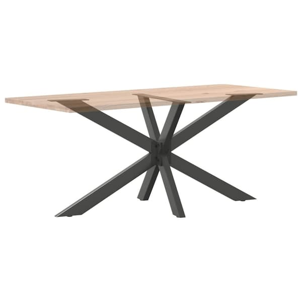 vidaXL Spisebordben edderkoppformet antrasitt 150x78x(72-73) cm stål