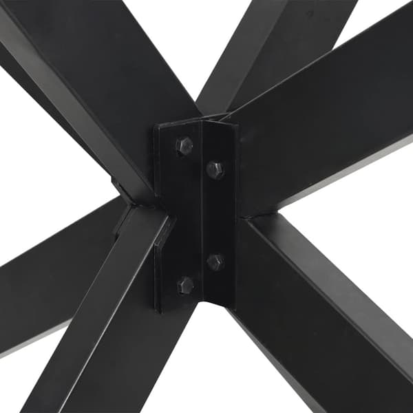 vidaXL Spisebordben edderkoppformet antrasitt 150x78x(72-73) cm stål