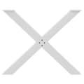 Miniatyrbilde 5 av 10: vidaXL Spisebordben X-formet 2 stk hvit 90 x (72-73) cm stål