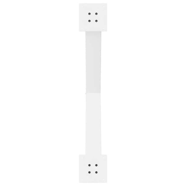vidaXL Spisebordben X-formet 2 stk hvit 90 x (72-73) cm stål