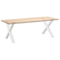 Miniatyrbilde 8 av 10: vidaXL Spisebordben X-formet 2 stk hvit 90 x (72-73) cm stål