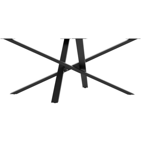 Jimmy design metallben för bord Industriell stil DIY Mikado form, svart -120x60x72 cm