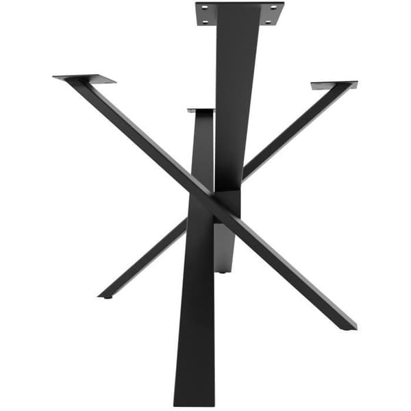 Jimmy design metallben för bord Industriell stil DIY Mikado form, svart -120x60x72 cm