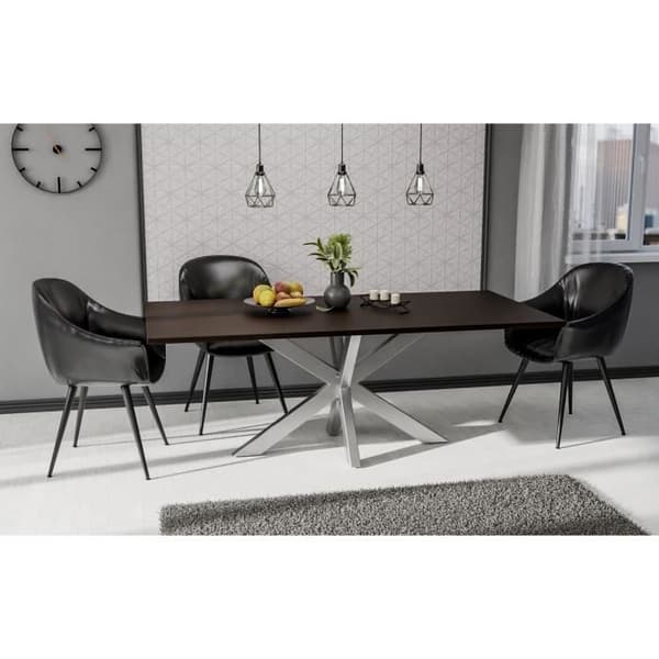 Duncan Design stålben för bord Industriell stil DIY spindelform, rostfritt stål-120x68x71 cm