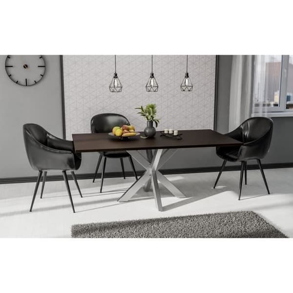 Duncan Design stålben för bord Industriell stil DIY spindelform, rostfritt stål-85x85x71 cm