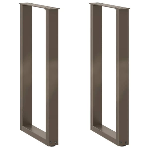 Soffbordsben U-formade 2 st naturstål 38x(72-73) cm stål